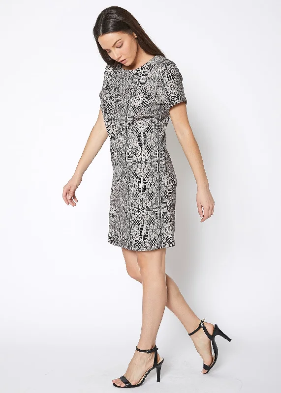 Women's Flower Embossed Shift Dress Tunics Top rated