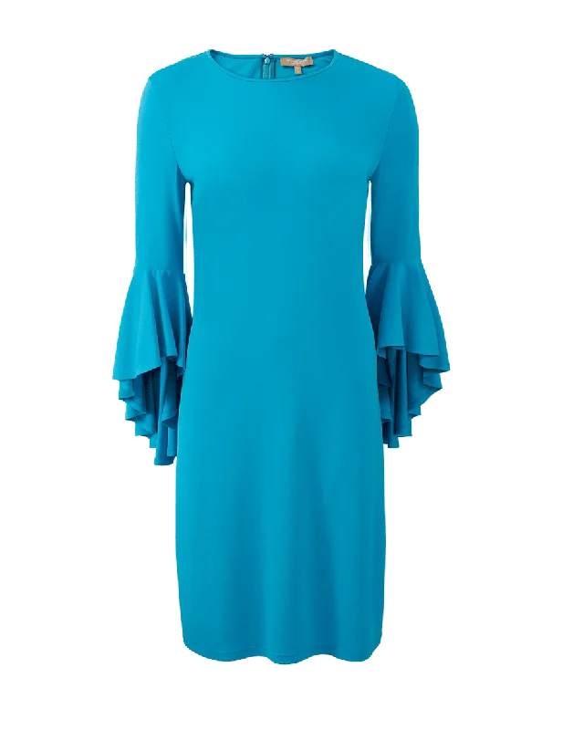 Cascade Sleeve Jersey Dress Tunics Versatile functional