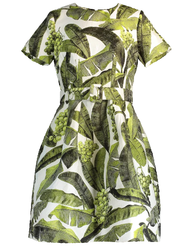 Banana Leaf Jacquard Dress Tunics Review highly