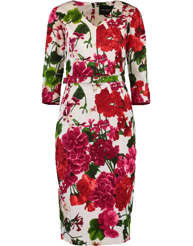 Bougainville Printed Dress Boatneck Modish Everyday