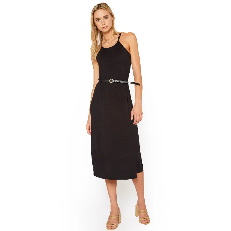 Women's Basic Haltered Dress Crew Neckline Sporty