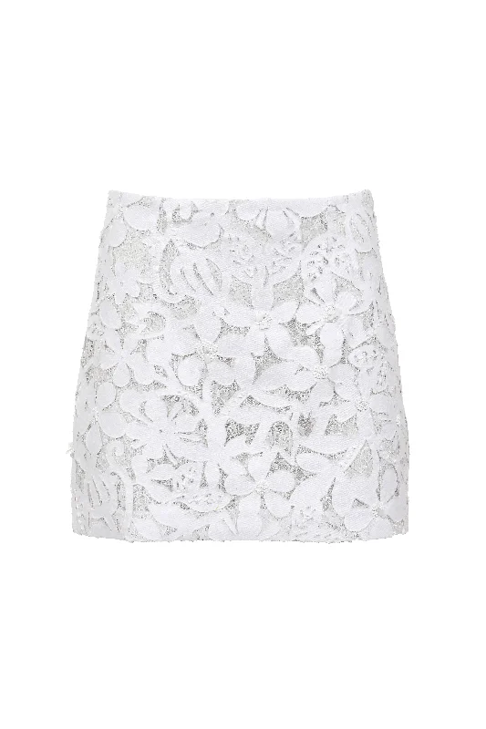 Curpo Lace Denim Skirt velvet skirt luxurious