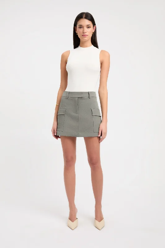 Ariel Cargo Mini Skirt leather skirt bold