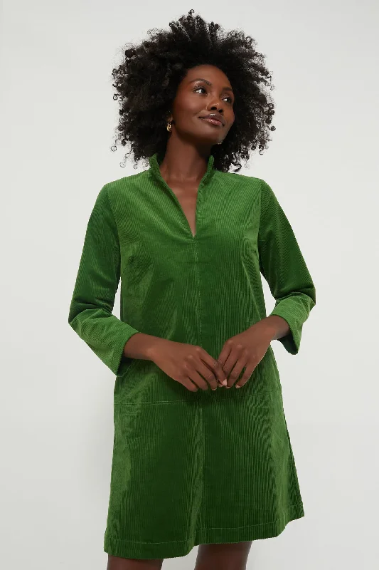 Green Corduroy Clifton Dress Tunics Fleece cozy