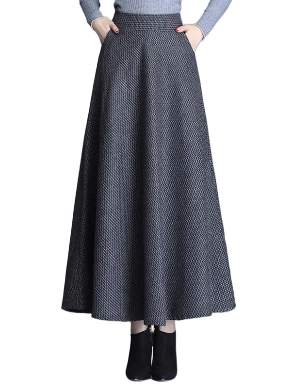 Lily Clothing Woolen Elegance Skirt midi skirt versatile