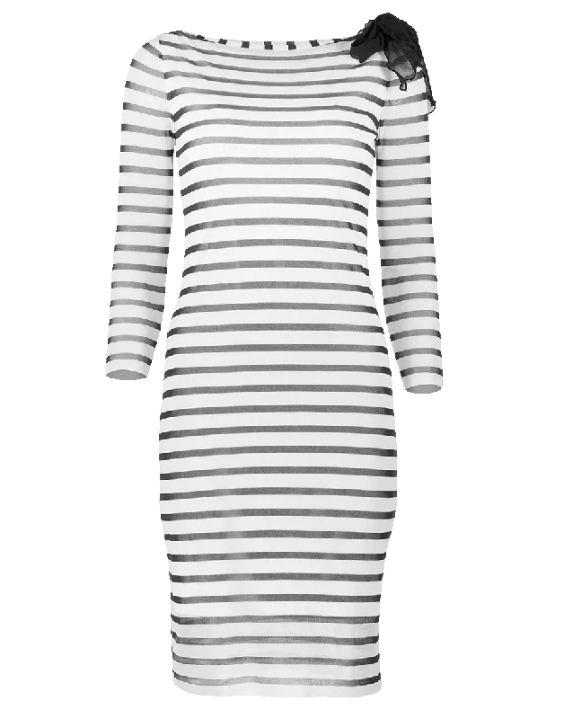 Striped Fitted Dress Tunics Travel practical