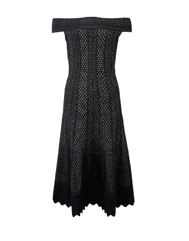 Off Shoulder Jacquard Dress Tunics Velvet soft