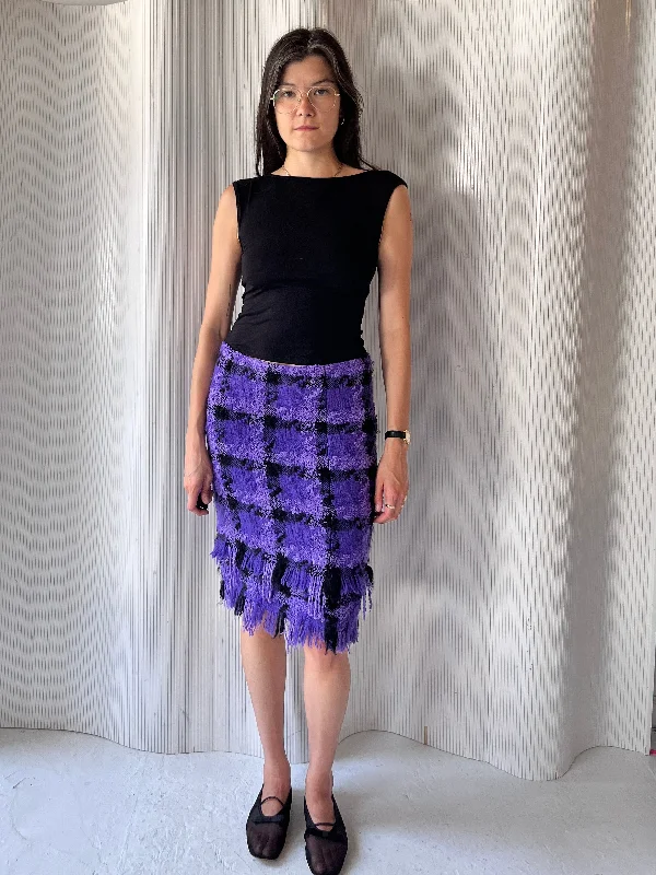 Purple Versace 2004 runway skirt denim skirt durable