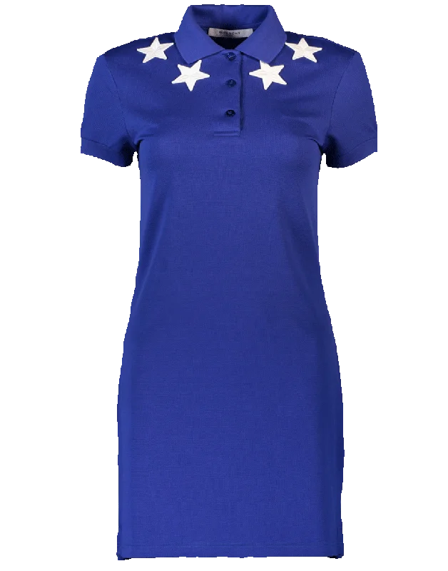 Polo Dress With Stars Floral Print girly