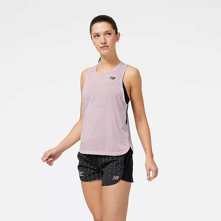 New Balance Women's Impact Run Luminous Tank grey tank top