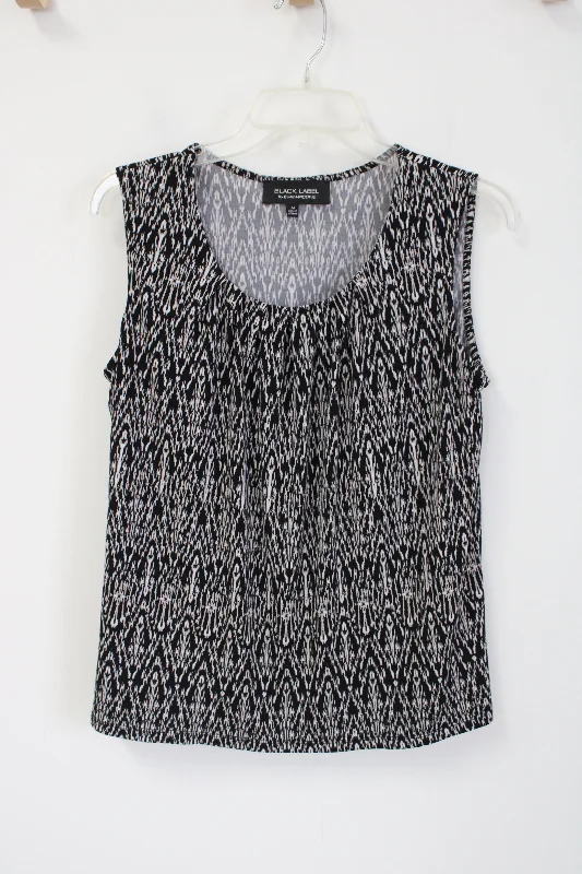 Evan-Picone Black Label Patterned Tank | M beige tank top