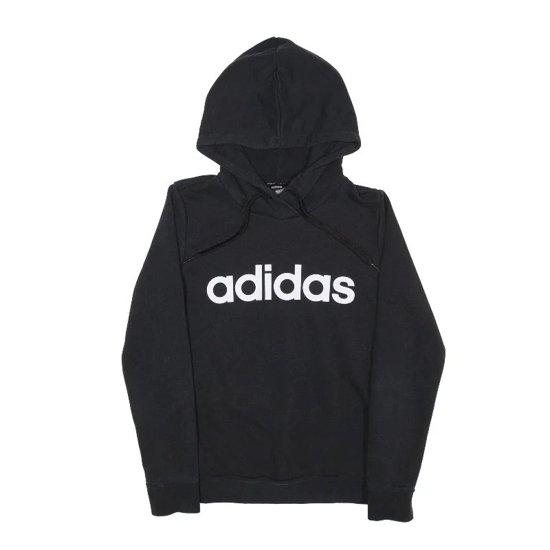 ADIDAS Hoodie Black Pullover Womens XS Soft Wool Sweater