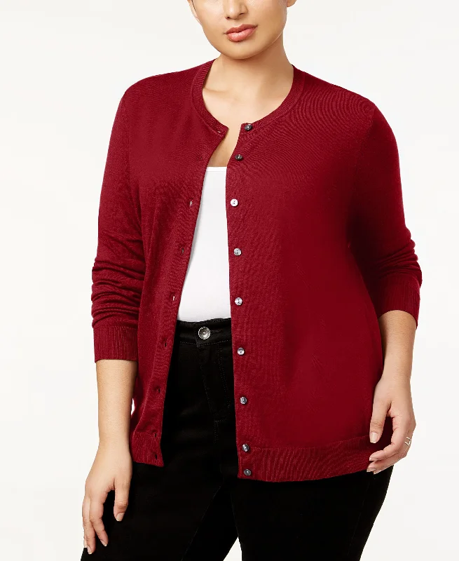 Plus Size Cardigan Fitted Slim Tailored