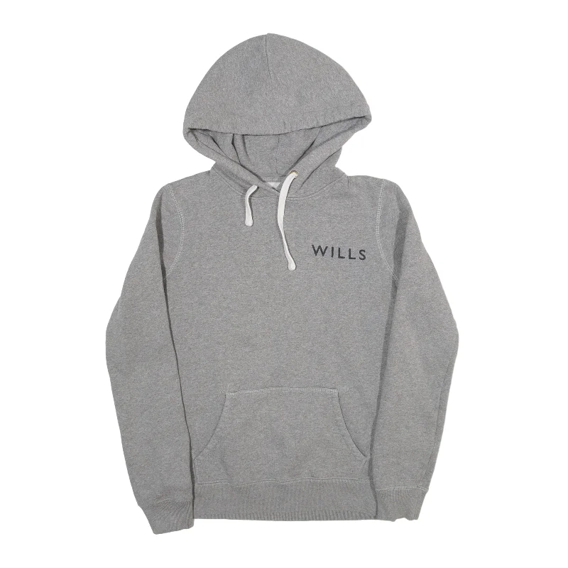 JACK WILLS Hoodie Grey Pullover Womens UK 6 Fine Merino Wool