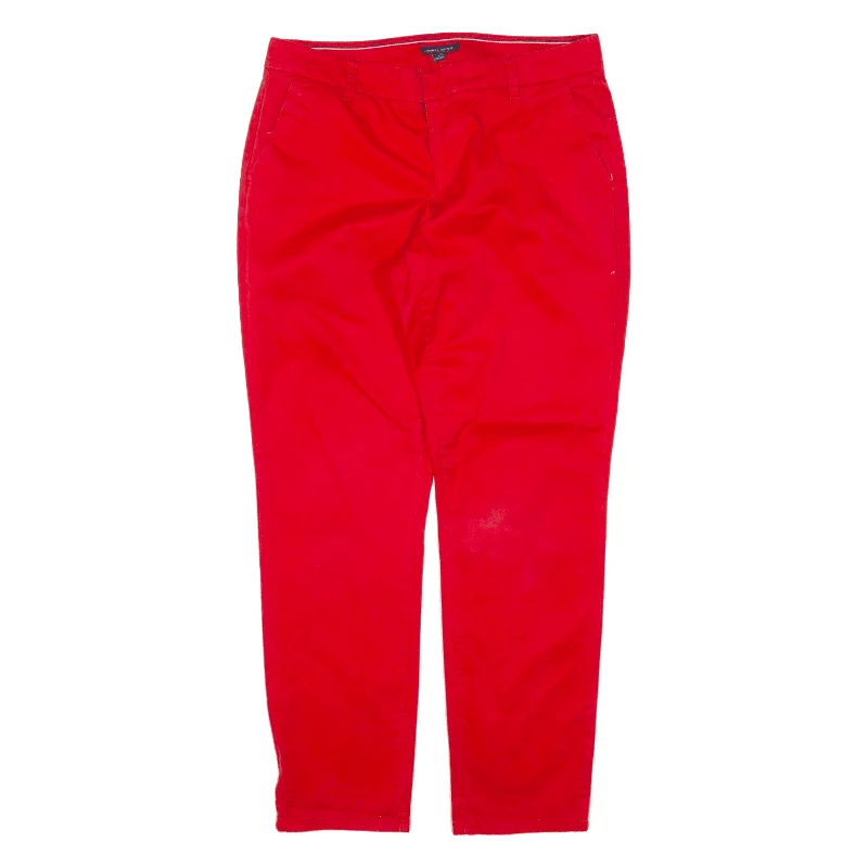 TOMMY HILFIGER Trousers Red Regular Tapered Womens W32 L29 Trousers Leisure Comfortable