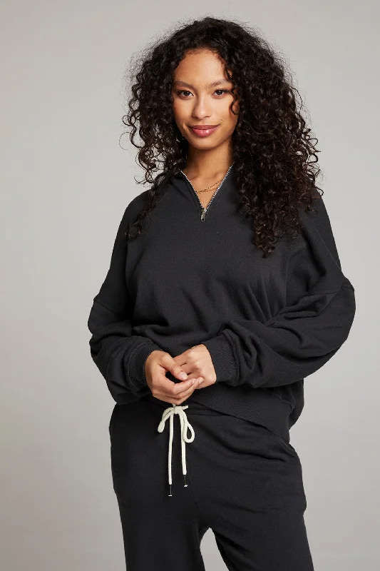 Walker Licorice Pullover Mock Neck Pullover