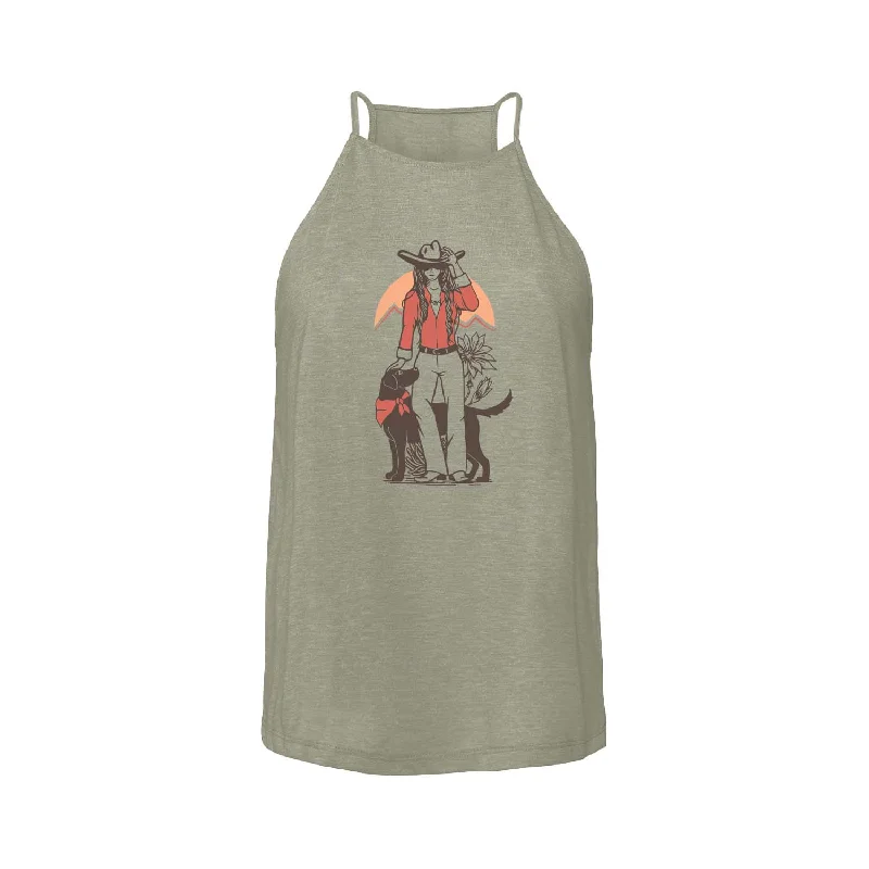 Cowgirl - High Neck Tank Top sexy tank top