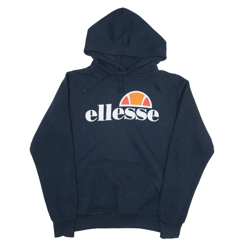 ELLESSE Hoodie Blue Pullover Womens M Turtleneck Warm Pullover