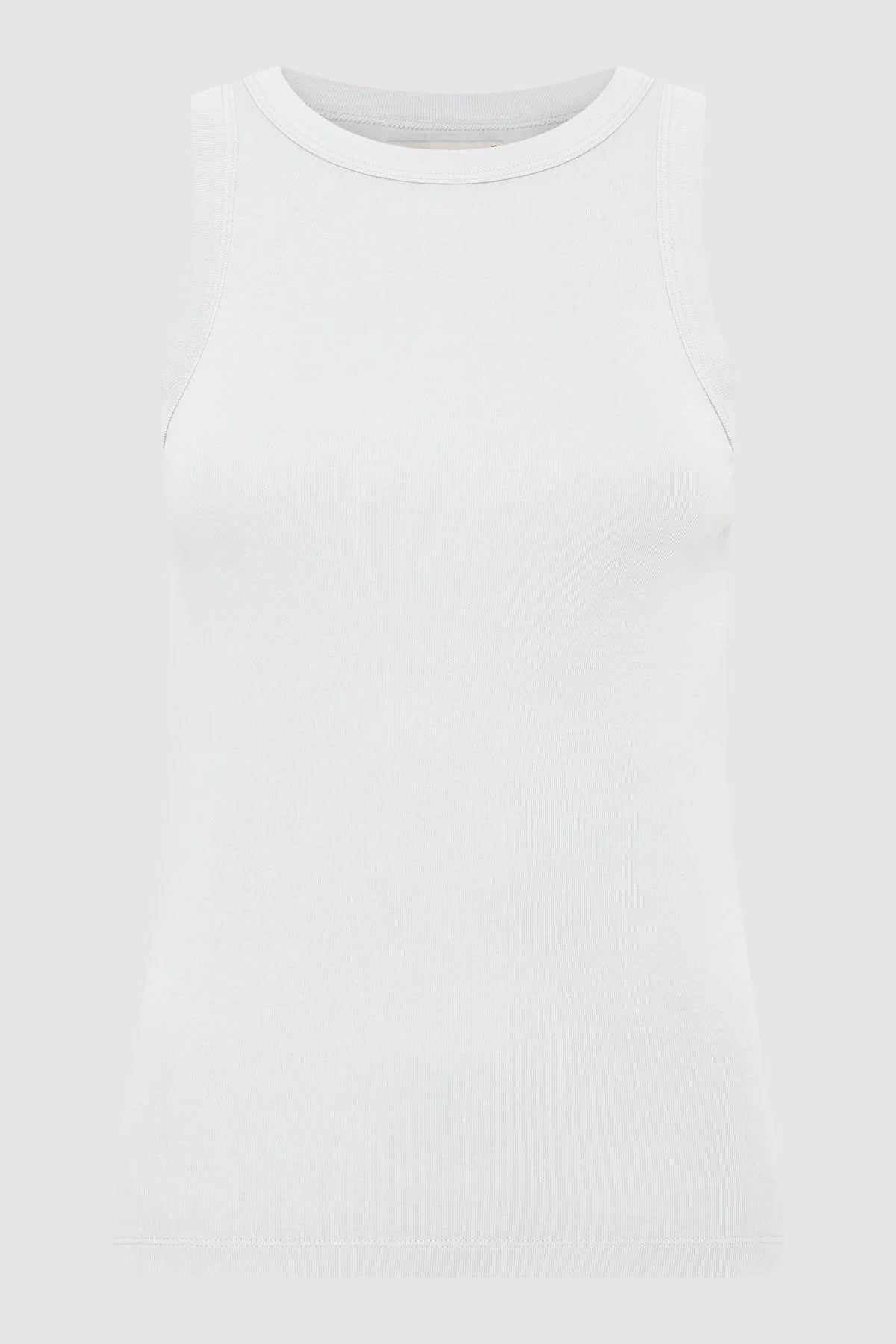 Organic Cotton Bateau Tank - Silver layering tank top