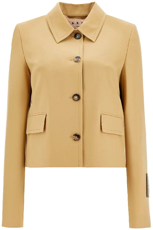 short wool blend jacket GIMA0264U1 UTP771 NOMAD One-Shoulder Jacket Off-the-Shoulder Jacket Asymmetrical Jacket