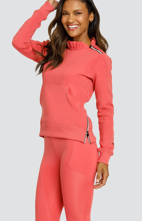 Tail Activewear  CONDOLEEZA PULLOVER - Cherry Rose Button Front Sweater