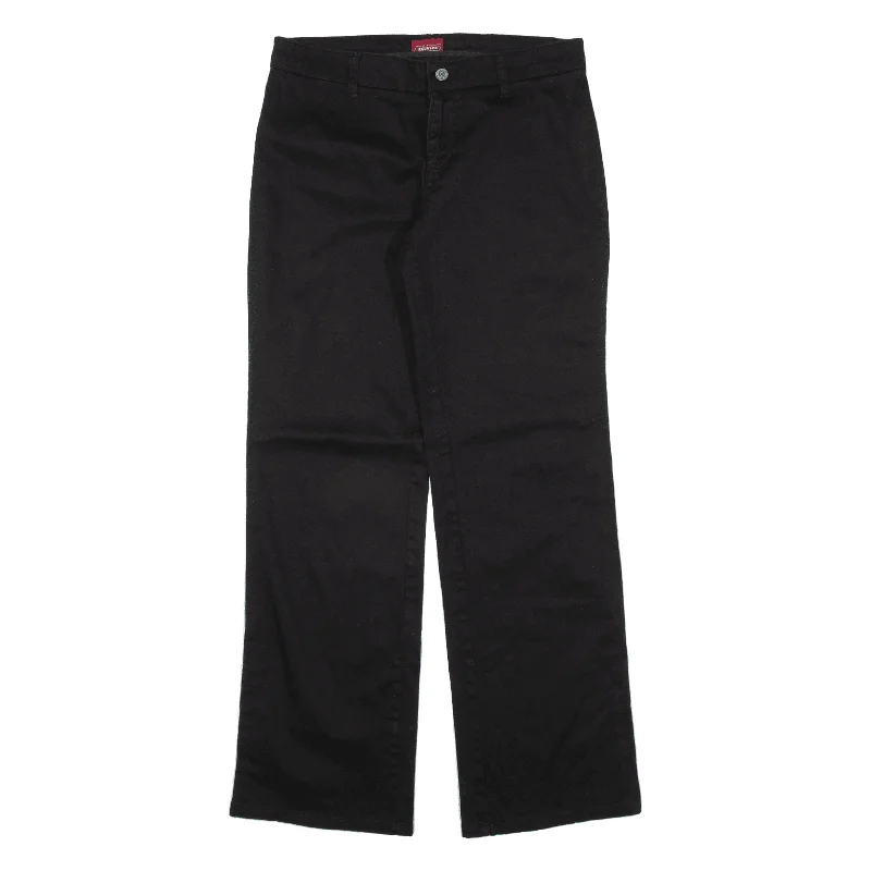 DICKIES Workwear Trousers Black Relaxed Straight Womens W30 L30 Trousers Fleece Cozy