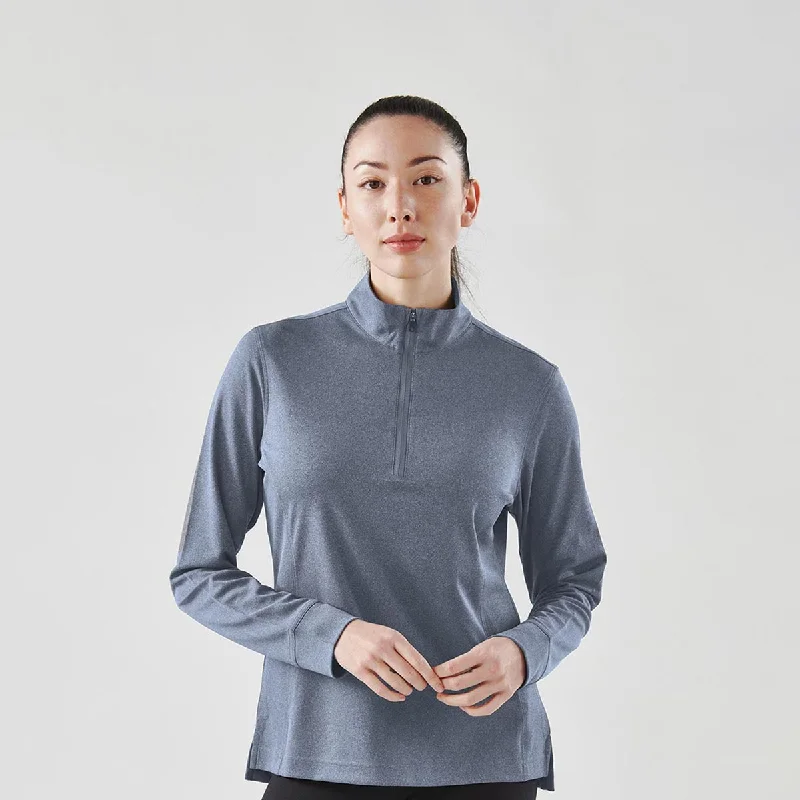 Women's Dockyard 1/4 Zip Pullover - VQX-1W Flutter Sleeve Feminine