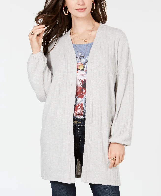 Style & Co Bishop Sleeve Open Front Cardigan Cardigan Knitwear Sweater