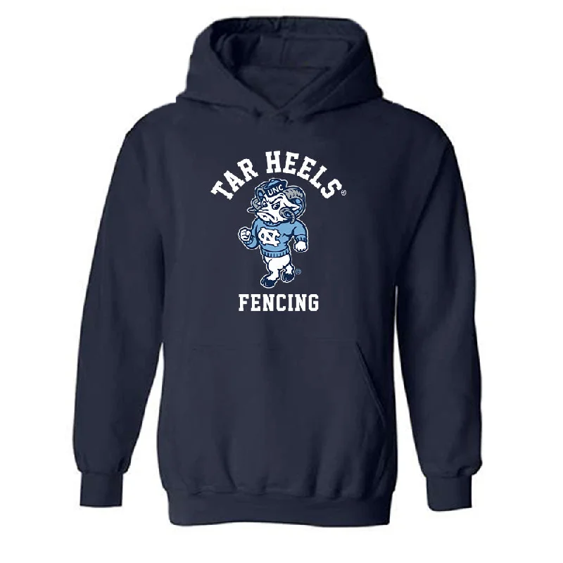 UNC - NCAA Women's Fencing : Maya Yun - Classic Shersey Hooded Sweatshirt Hoodie with Zipper Versatile Modern