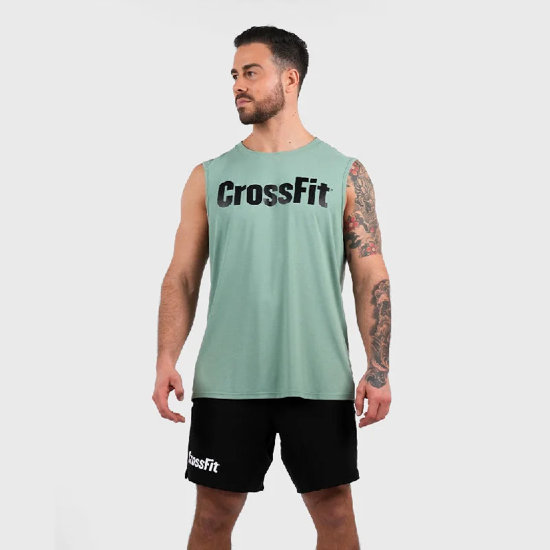 Northern Spirit - CrossFit® Rider Men Regular Fit Tank - SHALE GREEN soft tank top