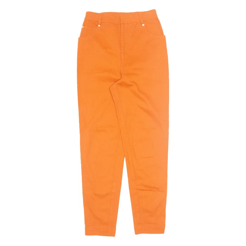 ELLEN TRACY COMPANY Trousers Orange Regular Tapered Womens W25 L28 Trousers Sale Discount