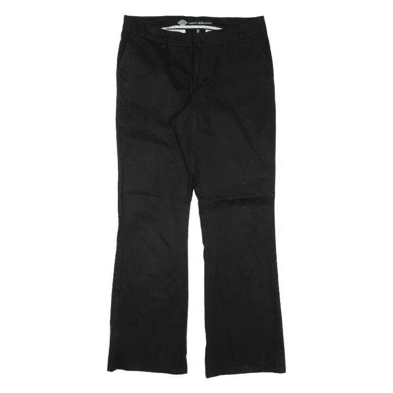 DICKIES Workwear Trousers Black Slim Bootcut Womens W33 L32 Trousers Canvas Durable