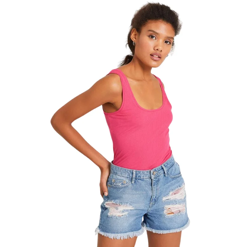 OXXO - Ribbed Textured Tank Top soft tank top