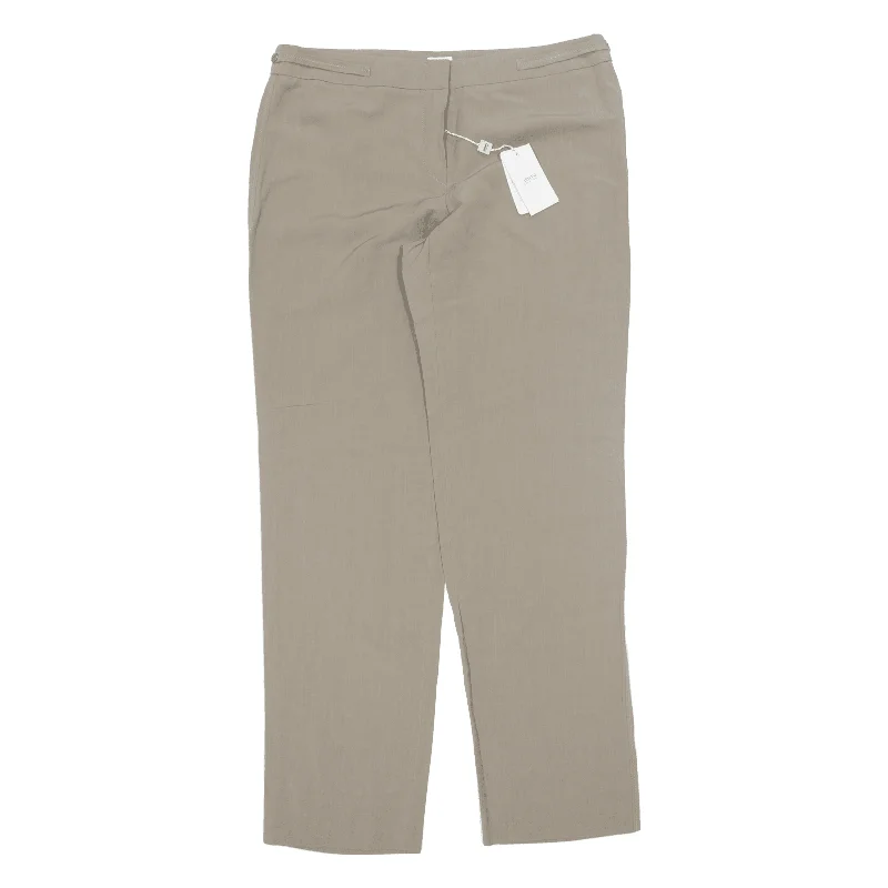 ARMANI COLLEZIONI Linen Blend Womens Trousers Beige Straight Linen W36 L34 Trousers Timeless Classic