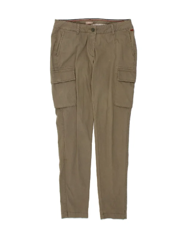 NAPAPIJRI Womens Slim Fit Cargo Trousers UK 10 Small W27 L30 Grey Trousers sophisticated sleek