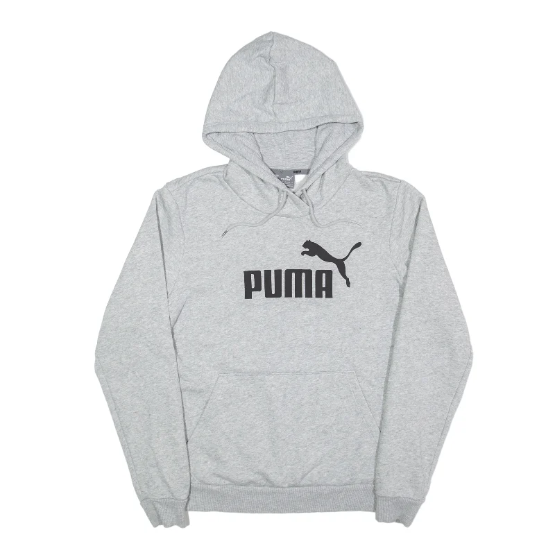 PUMA Hoodie Grey Pullover Womens UK 14 Chunky Knit Pullover