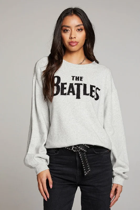 The Beatles Classic Logo Pullover Soft Wool Sweater