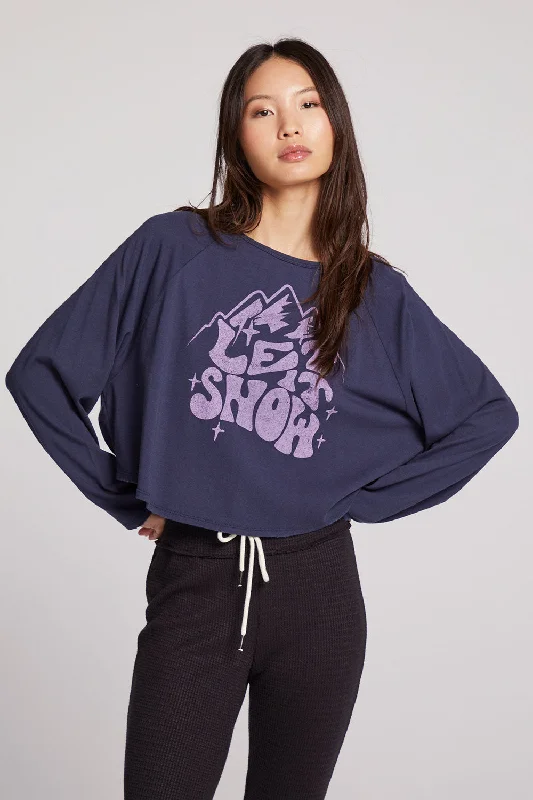 Let It Snow Pullover Bardot Neck Top