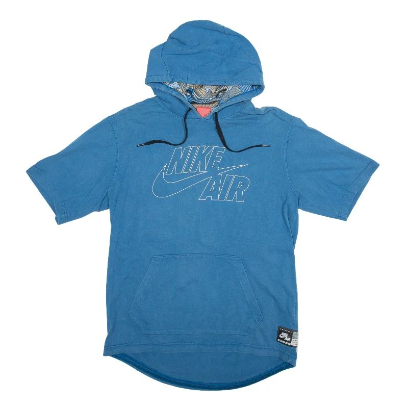 NIKE AIR Hoodie Blue Pullover Womens M Deep Neck Pullover