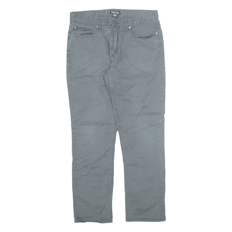 MICHAEL KORS Trousers Grey Slim Straight Womens W32 L30 Trousers versatile functional