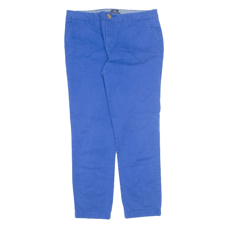 TOMMY HILFIGER Ankle Chino Trousers Blue Slim Straight Womens W34 L30 Trousers cozy soft