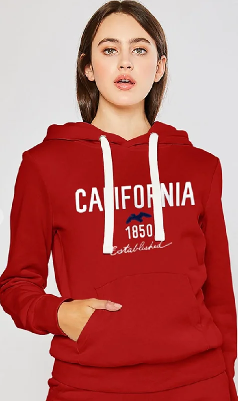 California Fleece Pullover Hoody Reflex JU882 Notched Neck Pullover