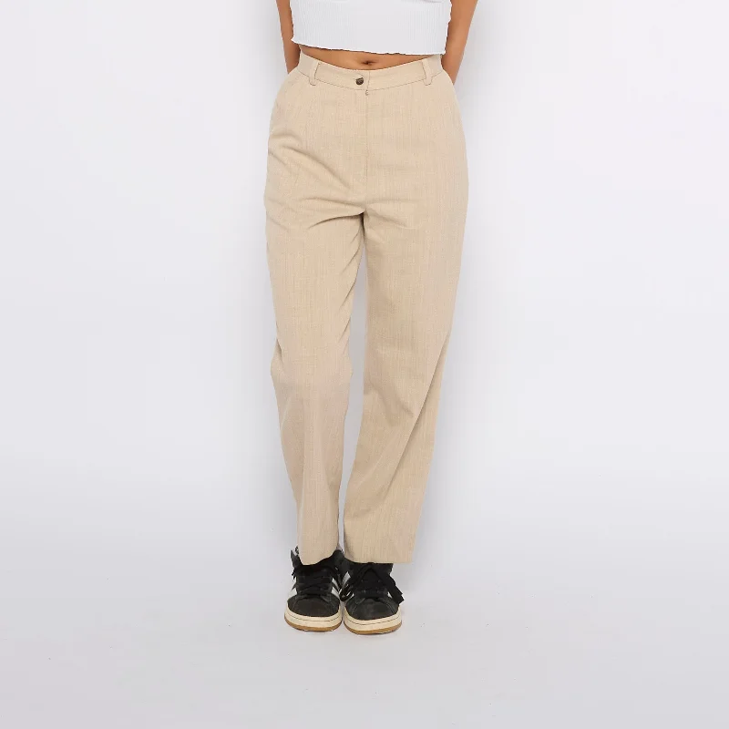 Self Stripe Fabric Tailored Trousers - UK 6 Trousers trendy modern