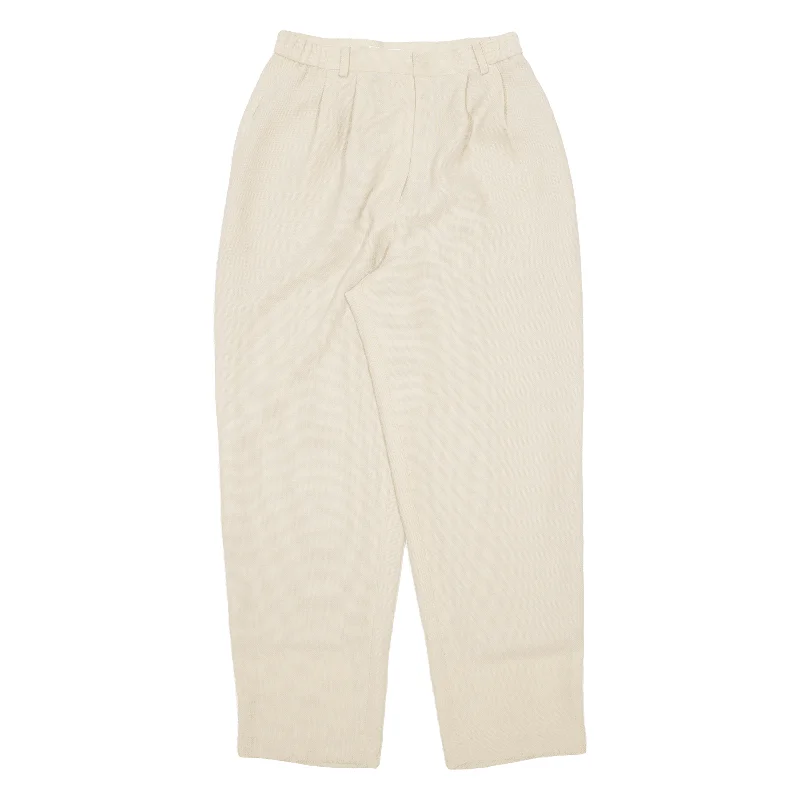 GRAM CORPORATION Trousers Beige Relaxed Tapered Womens W27 L28 Trousers versatile all-occasion