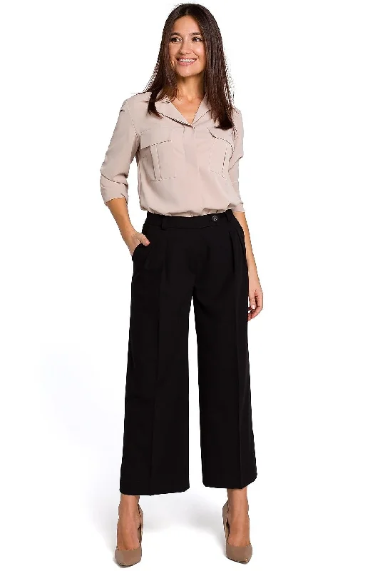 Women trousers Stylove Trousers Formal Black