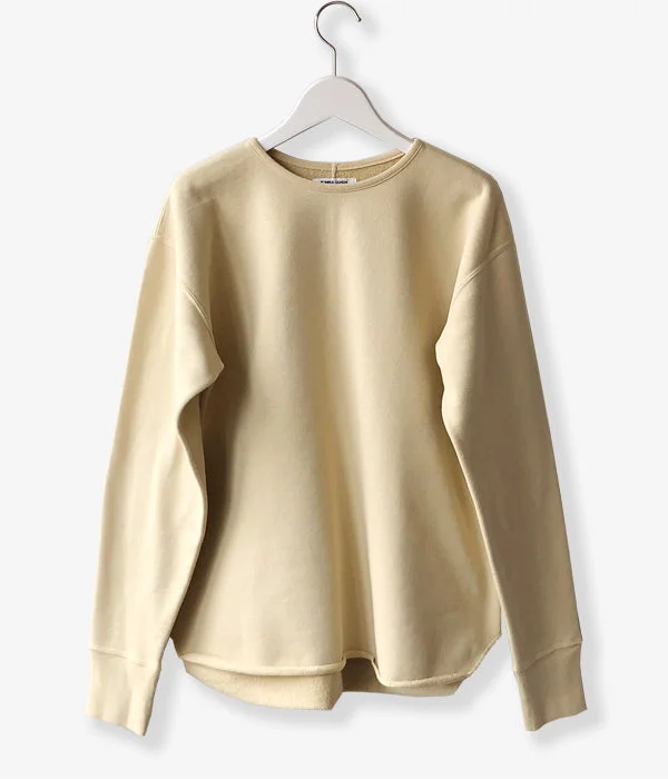 FUMIKA_UCHIDA/Defatted Fleece SWEAT PULLOVER(TEA) dolman Sleeve Top