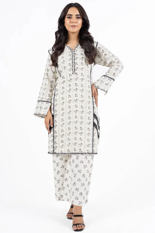 2 Pc Printed Lawn Suit With Cambric Trouser Trousers versatile functional