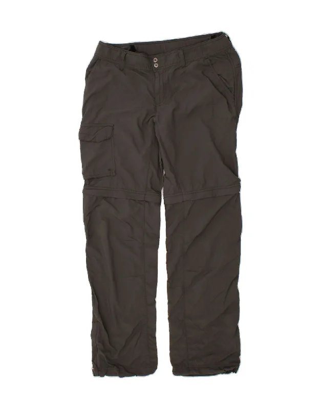 COLUMBIA Womens Straight Cargo Trousers US 8 Medium W32 L29 Grey Nylon Trousers trendy modern