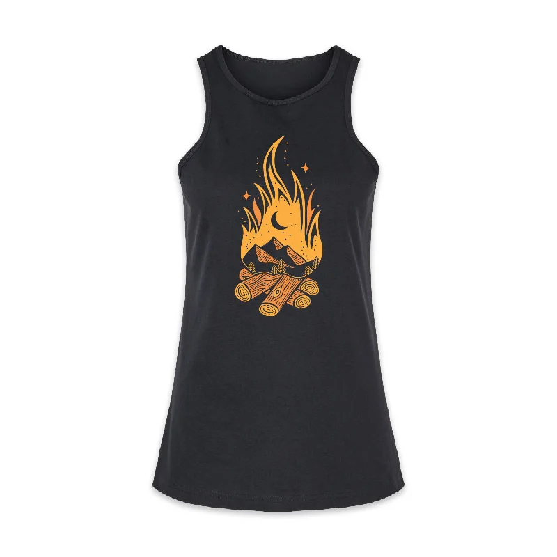 Campfire Tank | Black playful tank top