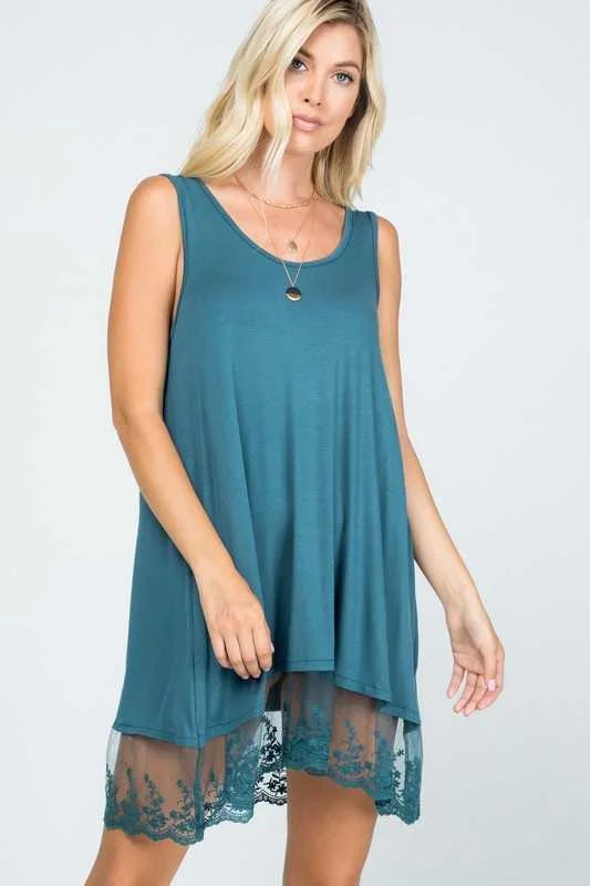 Lace Hem Tank Top lace tank top